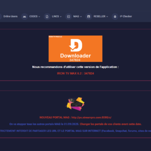 L’abonnement IPTV IRON PRO vous offre une large Disponibité des chaines et de serveur Payant riche et stable